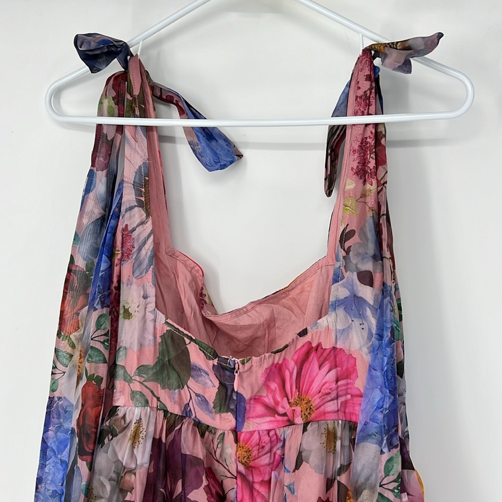 Francesca's Collections Floral Maxi Dress in Pink, Blue, Purple - Picture 13 of 14